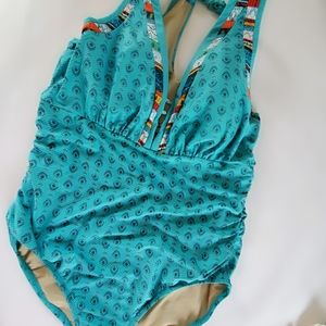 Cacique one piece swimsuit bathing suit 42C